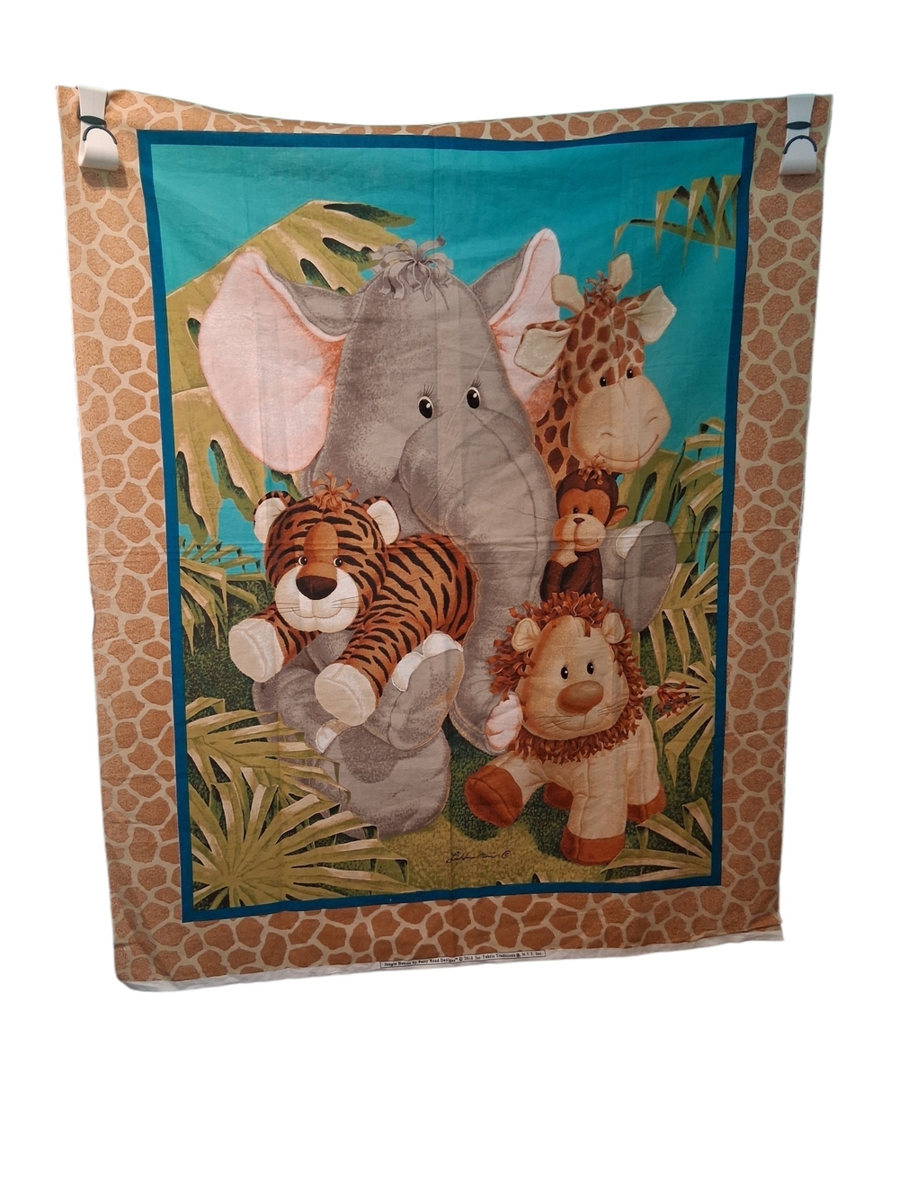 Jungle Babies Fabric Panel For Sewing, Quilt Or Crafting 3151